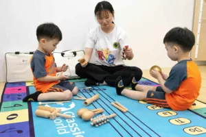 Set of musical instruments for children's education