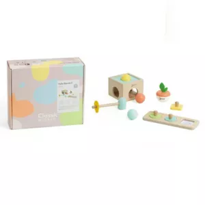 Set of educational toys for babies aged 6-12 months made of wood