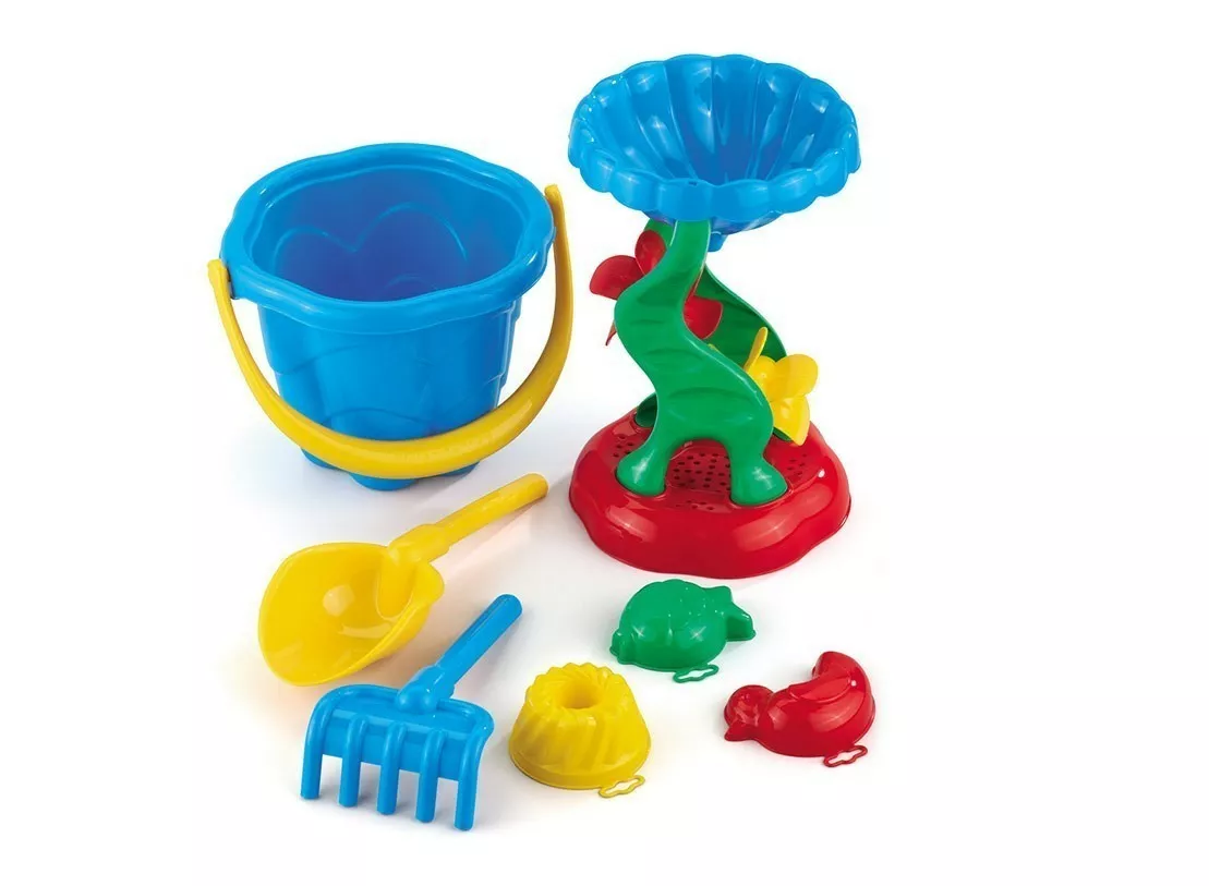 Beach play set "Thank You" with a large shovel