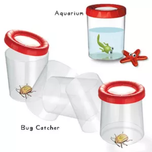 Insect observation container with magnifying glass, NAVIR