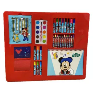 "Mickey Mouse" suitcase with drawing set for kids - 35 pieces