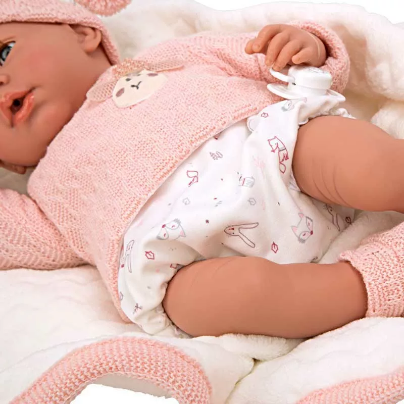 Baby doll Andy makes 14 different sounds and has a function for sleep - 40 cm