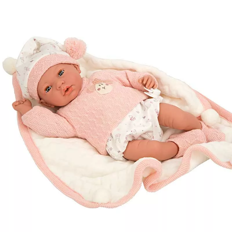 Baby doll Andy makes 14 different sounds and has a function for sleep - 40 cm