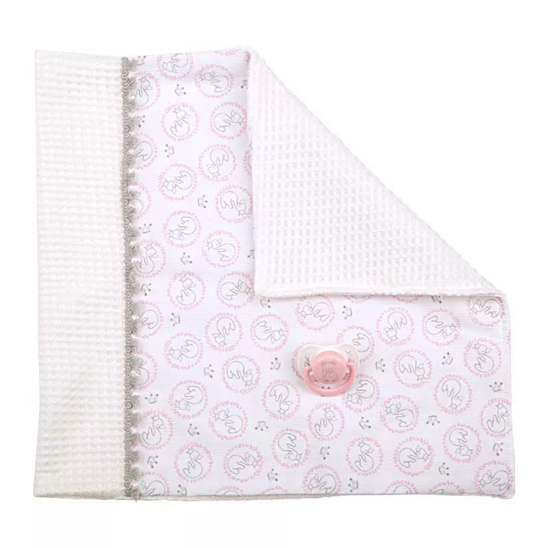 Baby doll Aria with post-bath accessories in white - 38 cm