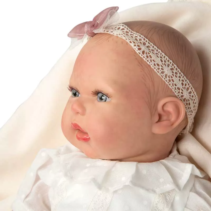 Doll-baby Dahlia with hair ribbon and accessories - 45 cm