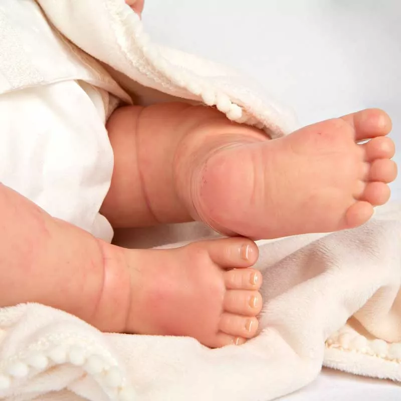 Doll-baby Dahlia with hair ribbon and accessories - 45 cm