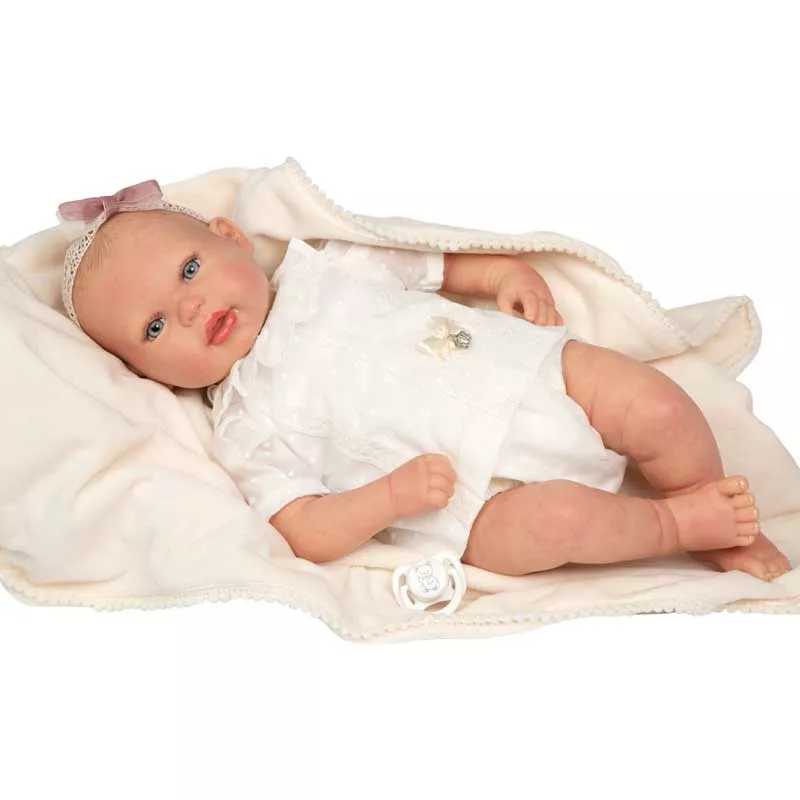 Doll-baby Dahlia with hair ribbon and accessories - 45 cm