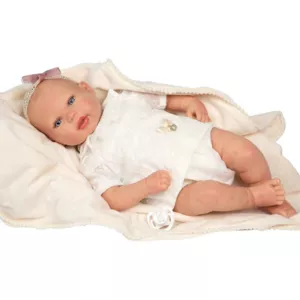 Doll-baby Dahlia with hair ribbon and accessories - 45 cm