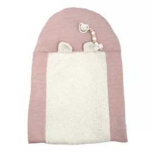 Doll baby Jade with a pink knitted costume and diaper, realistic weight - 40 cm