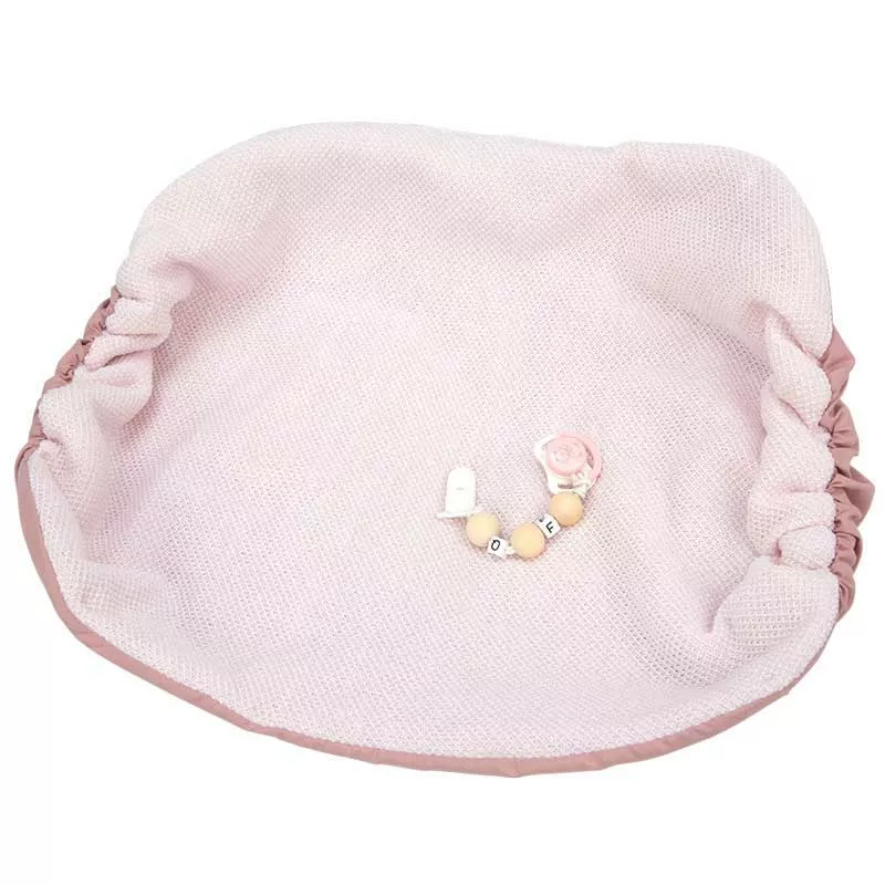 Doll-baby Inna with pink blanket and accessories - 38 cm