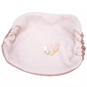 Doll-baby Inna with pink blanket and accessories - 38 cm