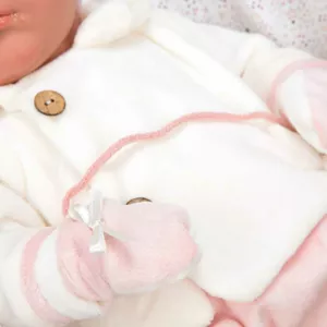 Doll baby Macarena with closed eyes and accessories - 45 cm