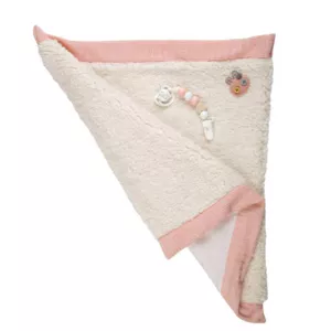 Doll-baby Marta with a soft pink blanket - 40 cm