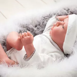 Baby doll Noel with a basket and accessories - 40 cm