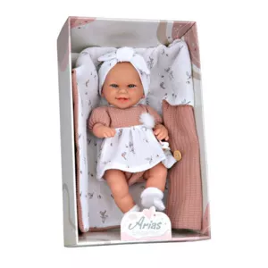 Doll-baby Rosa with a sleeping bag in pink - 33 cm