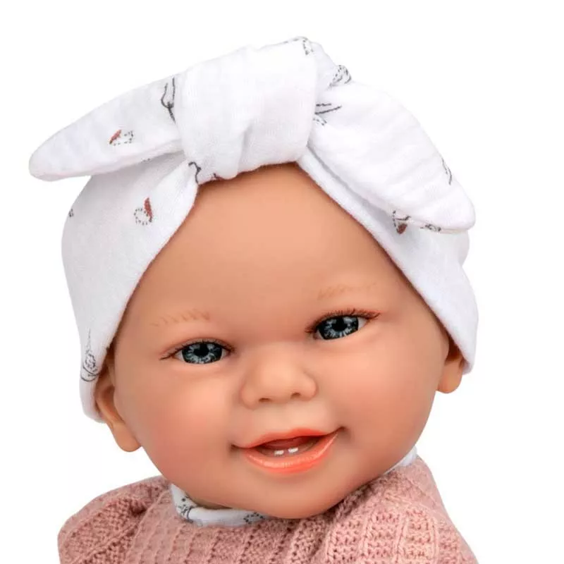 Doll-baby Rosa with a sleeping bag in pink - 33 cm