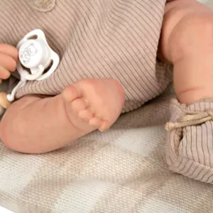 Doll-baby Ruben in a beige bear costume, actual weight - 45 cm