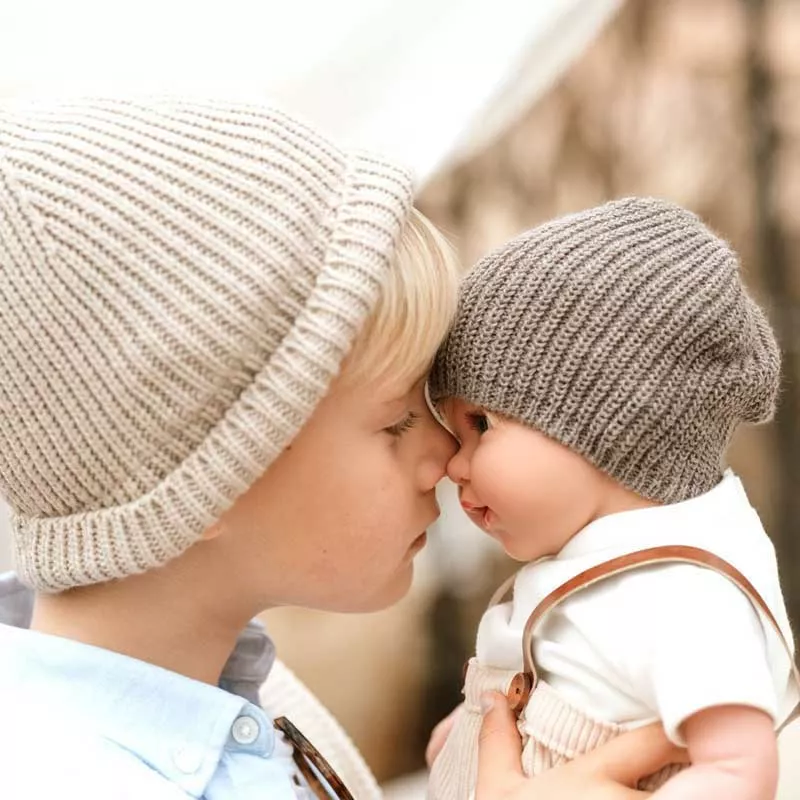 Irio doll with leather jacket and jeans, producing 14 different sounds - 45 cm