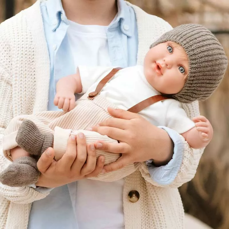 Irio doll with leather jacket and jeans, producing 14 different sounds - 45 cm