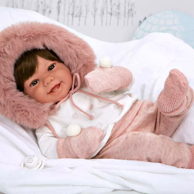 Zoe doll in pink with accessories - 45 cm, actual weight