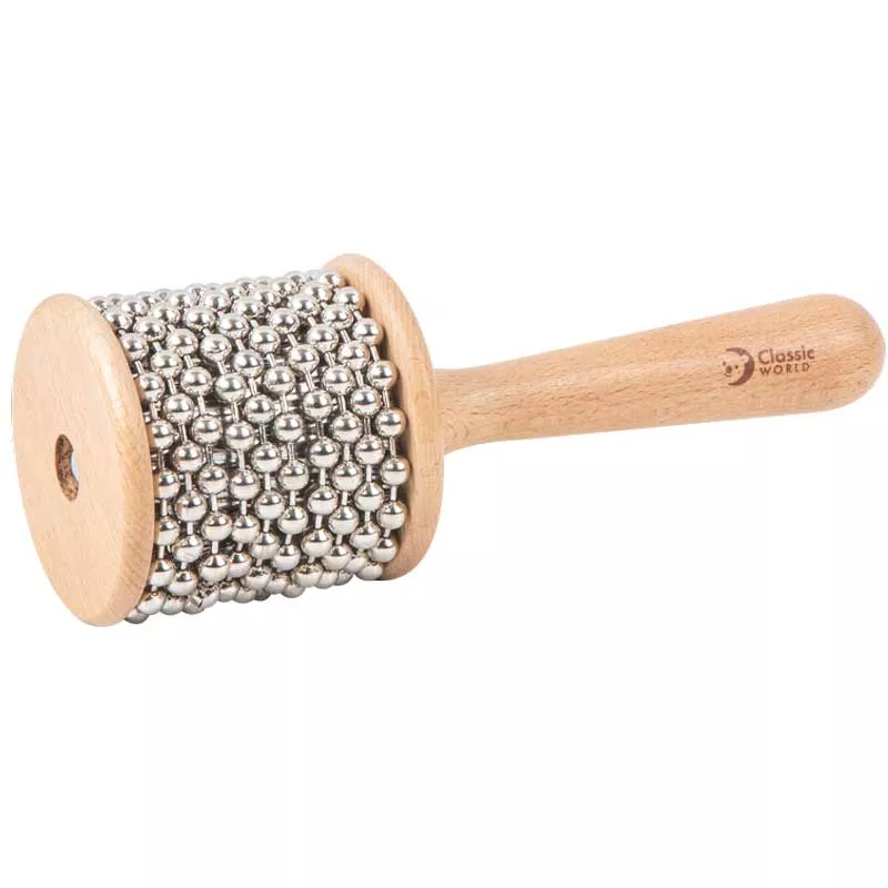 Small wooden gourd with metal beads