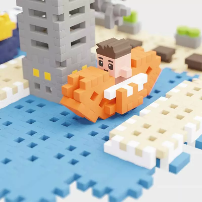 Mini waffle construction "City Center" 248 pieces - Harbor