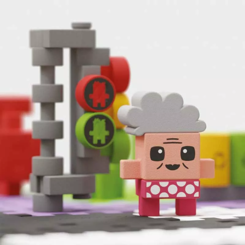 Mini waffle construction "City Center" 280 pieces - Intersection