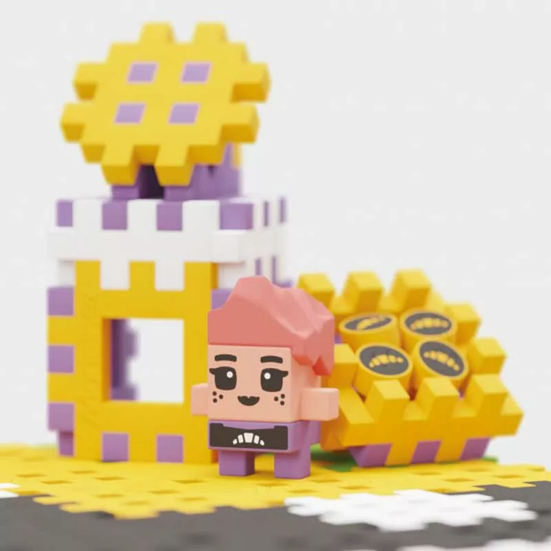 Mini waffle construction "City Center" 280 pieces - Intersection