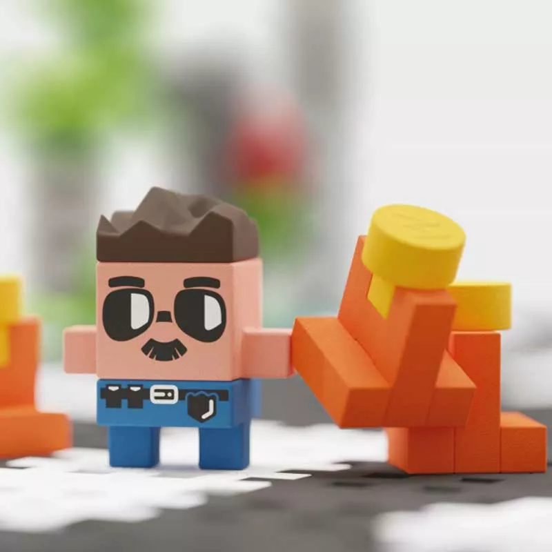 Mini waffle construction "City Center" 280 pieces - Intersection