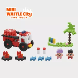 Mini waffle constructor "City Center" - Fire truck 80 pieces