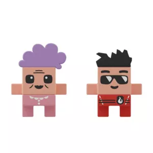 Mini waffle constructor "City Center" - Fire truck 80 pieces