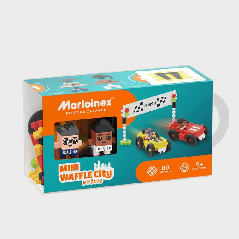 Mini waffle maker "City Center" - Car racing 80 pieces