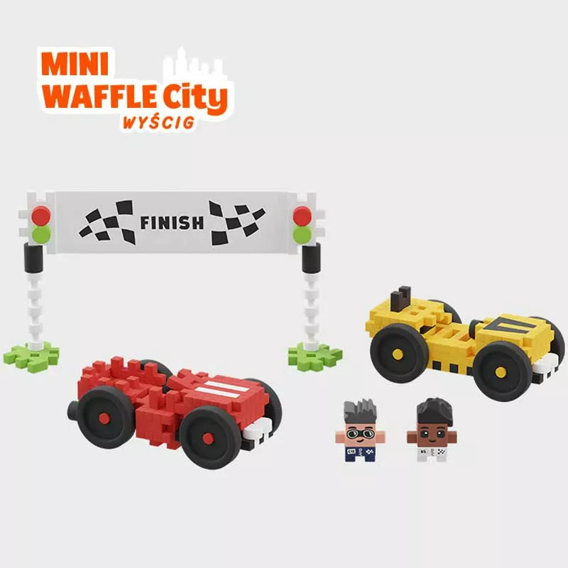 Mini waffle maker "City Center" - Car racing 80 pieces