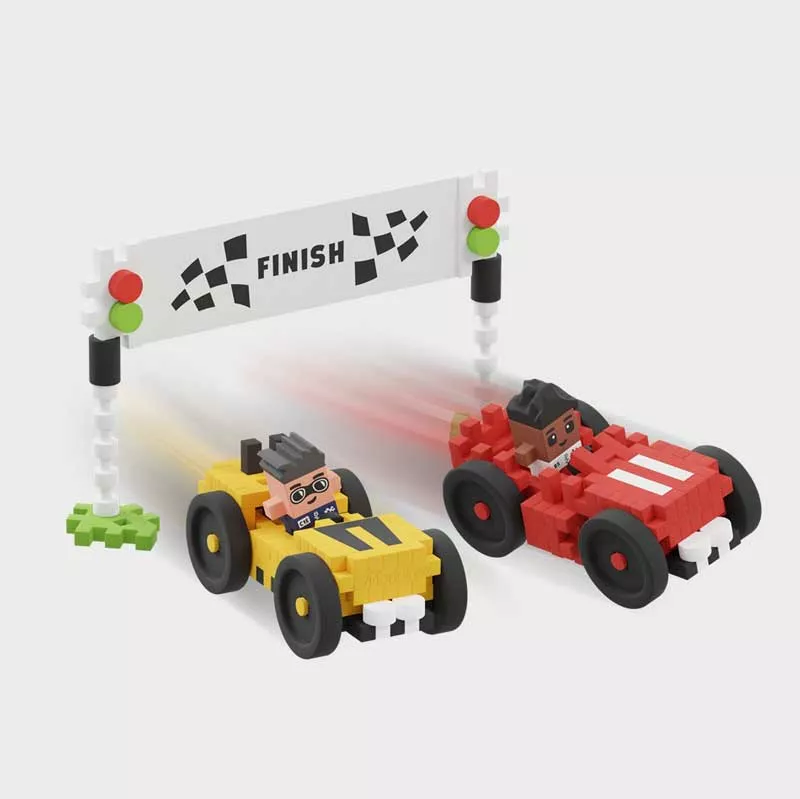 Mini waffle maker "City Center" - Car racing 80 pieces