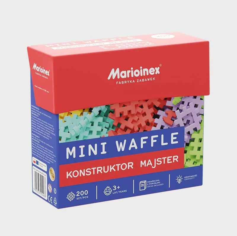 Mini waffle maker kit with 200 pieces "Little Master"
