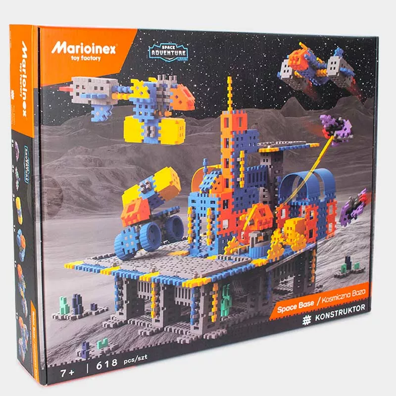 Mini waffle constructor with 618 pieces - Lunar Space Base