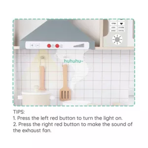 Modern wooden play kitchen in white color by Classic World.