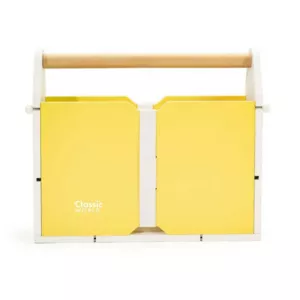 Modern wooden toolbox with tools for kids by Classic World.