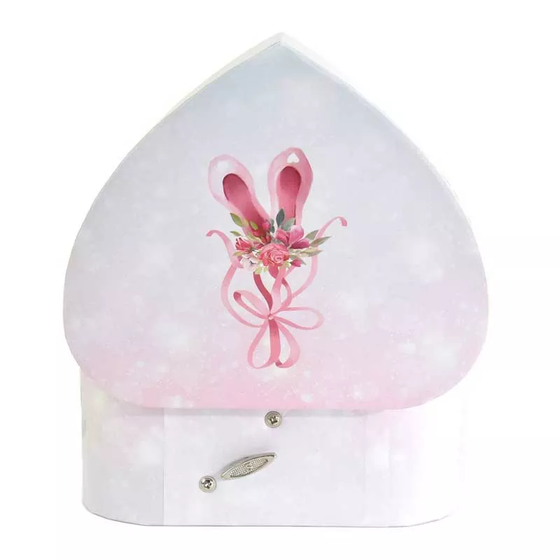 Musical jewelry box in the shape of a heart - "Ballerina"