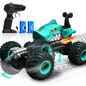Blue off-road car with rotating front wheels, RC 1:16