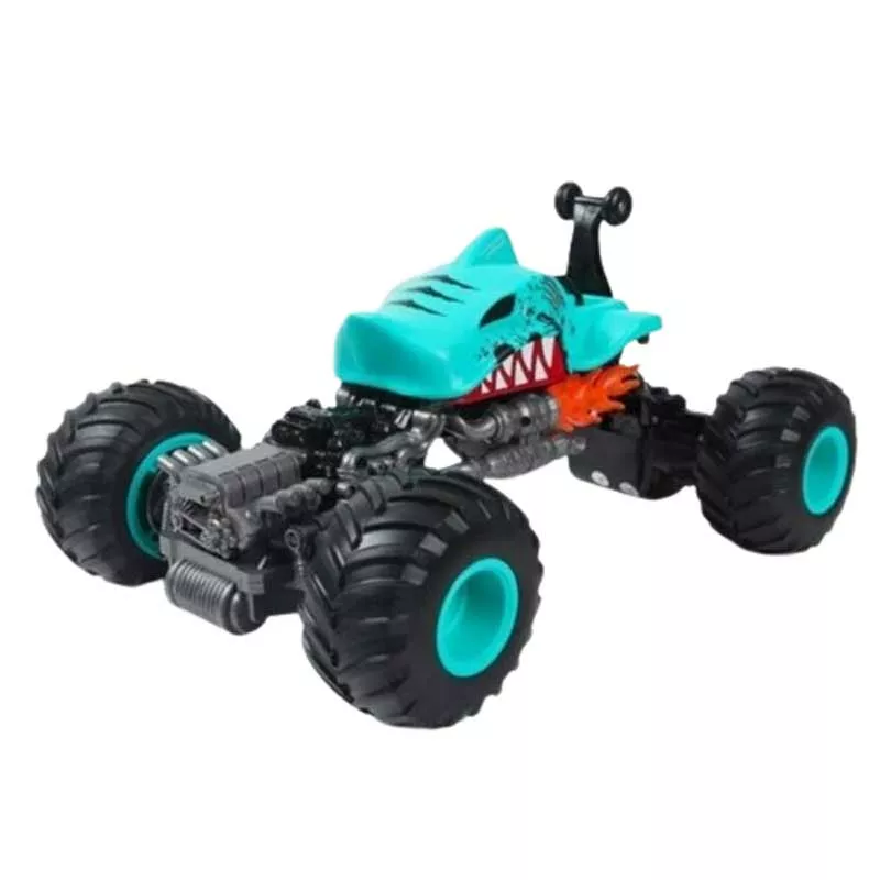 Blue off-road car with rotating front wheels, RC 1:16