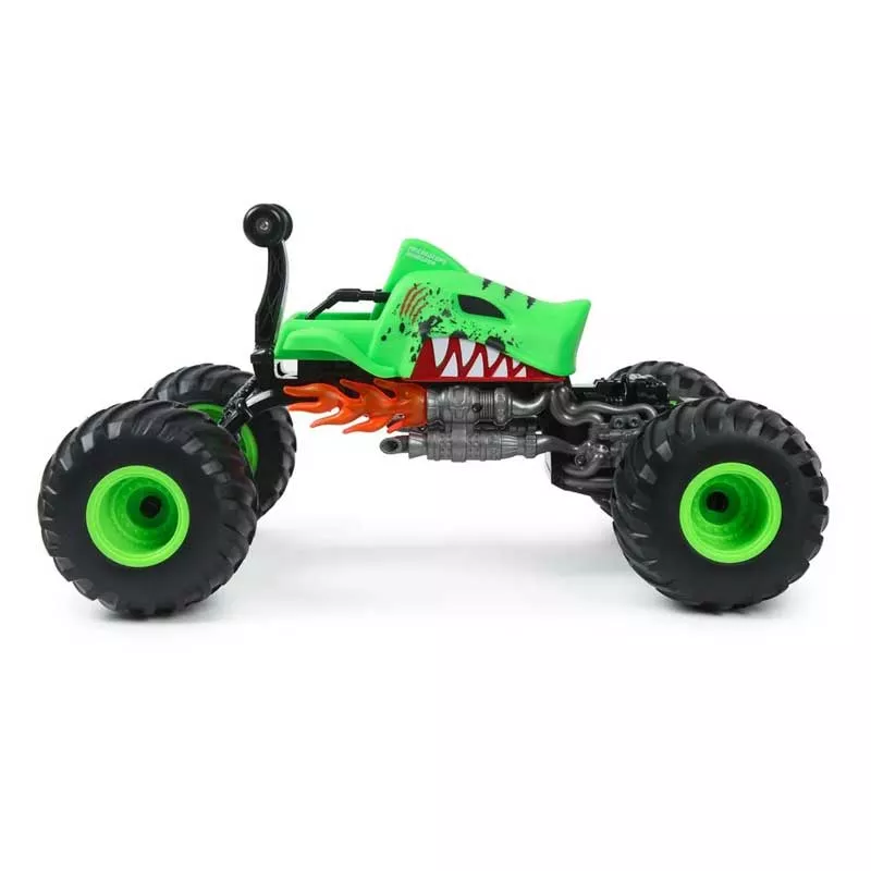 Off-road car with rotating front wheels, RC 1:16 in green color