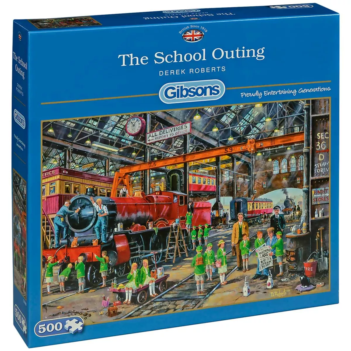 Gibsons 500-piece puzzle - On a School Trip, by Derek Roberts