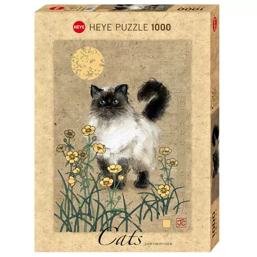 Heye puzzle of 1000 pieces - Cat on the meadow, by Jane Crowther - Cats