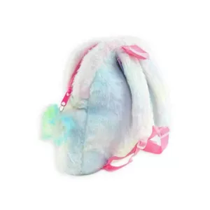 Plush backpack for girls "Colorful unicorn", 32 cm