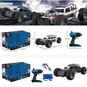 Competition jeep with smoke effect, RC control 1:10, white