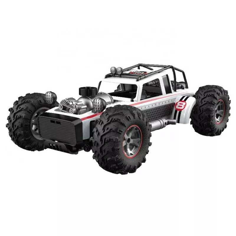 Competition jeep with smoke effect, RC control 1:10, white