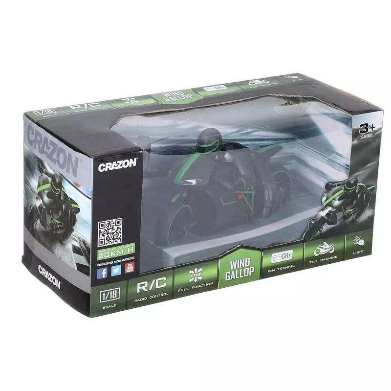 Drift racing motor in green color