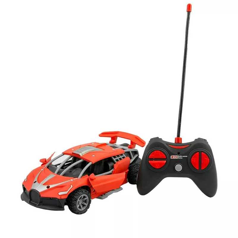 Racing car with RC control, LED lights and cannon 1:24