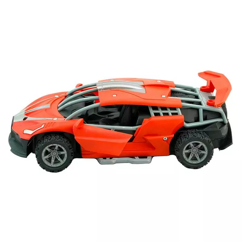 Racing car with RC control, LED lights and cannon 1:24